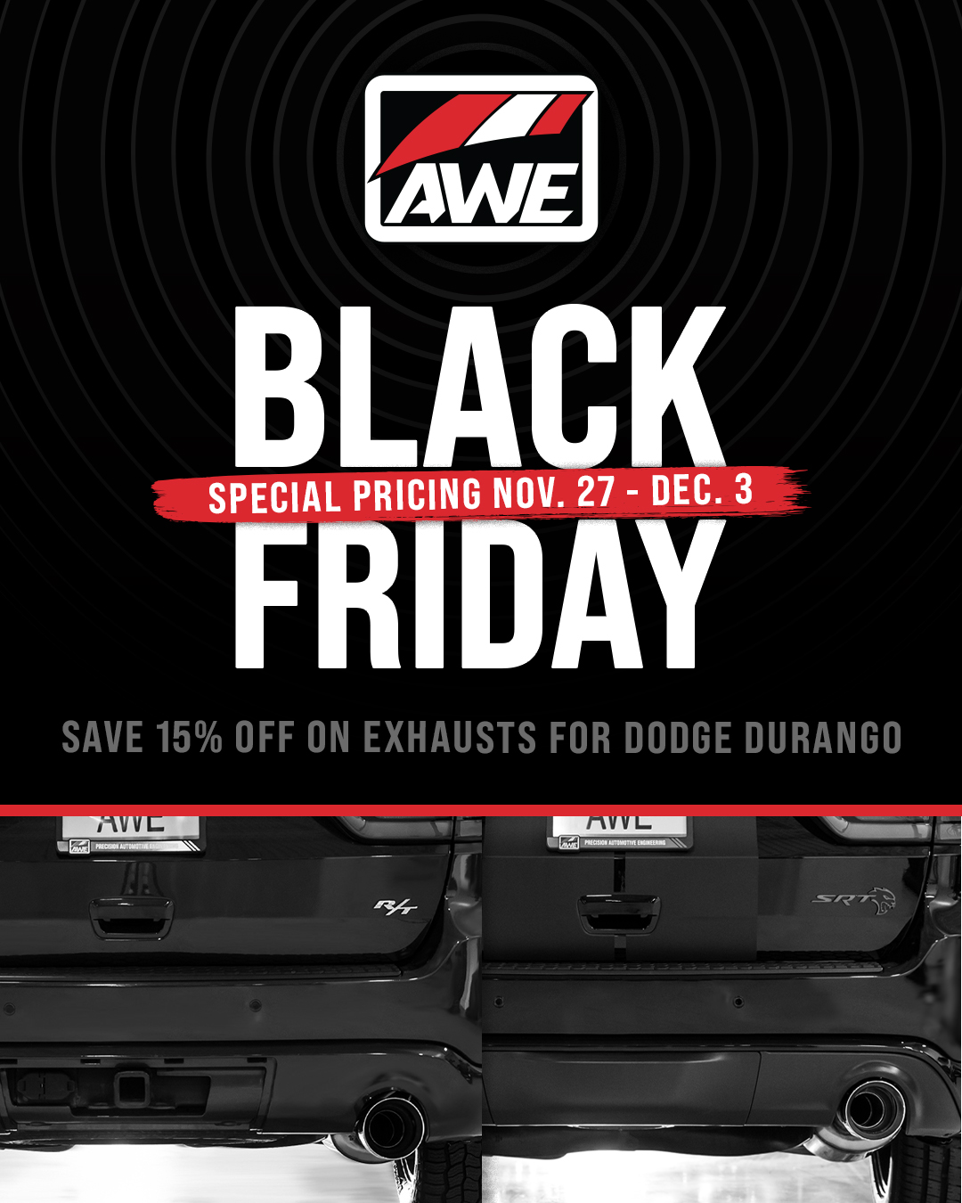 AWE Tuning Exhaust Systems Black Friday & Cyber Monday 2024 Sale @ DragRacingWheels.com