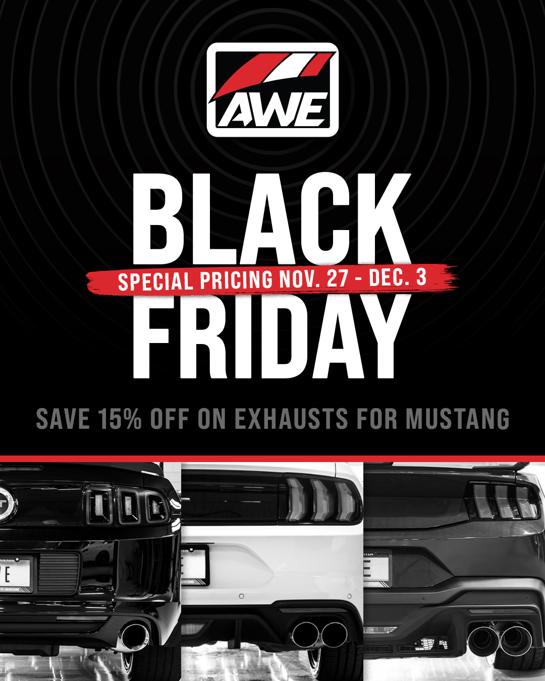 AWE Tuning Exhaust Systems Black Friday & Cyber Monday 2024 Sale @ DragRacingWheels.com