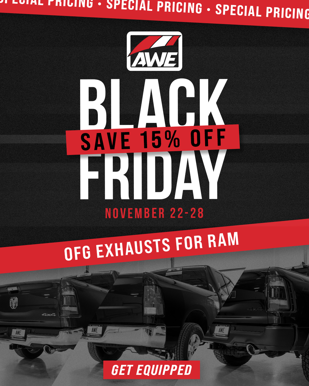 AWE Tuning Black Friday 2023 Deals on RAM TRX Exhaust Systems